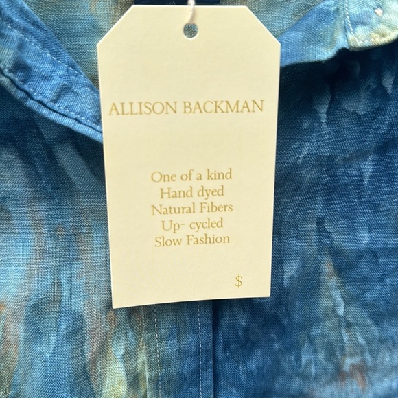 Chaps cotton button down shirt upcycle ice dyed by Allison Backman Size M - Picture 4 of 4